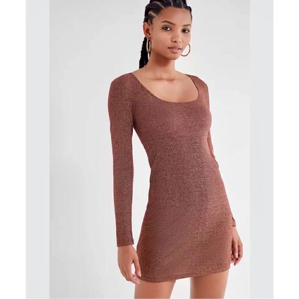 UO Urban Outfitters Hazel Square Neck Bodycon Dress New Years